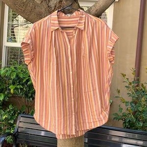 Madewell Central Shirt in Rainbow Stripe